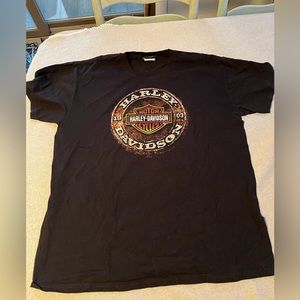 Harley Davidson Black Long Branch Tshirt Sz XL